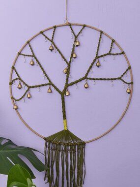 Earthbound bohemian-style "Tree of Life" piece Wall Hanging